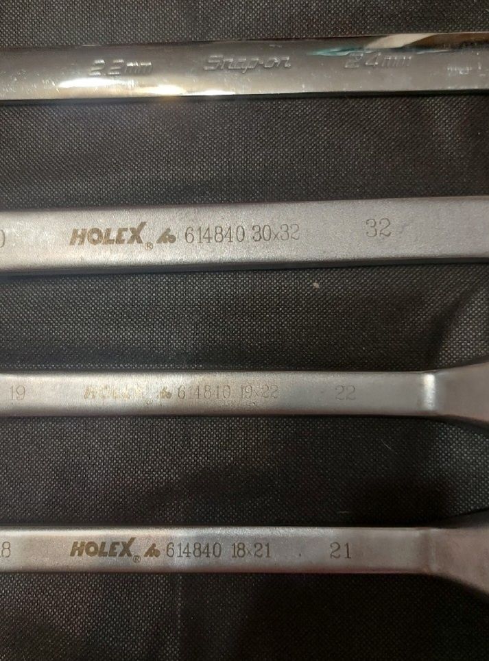 Klucze Holex i Snap-on.