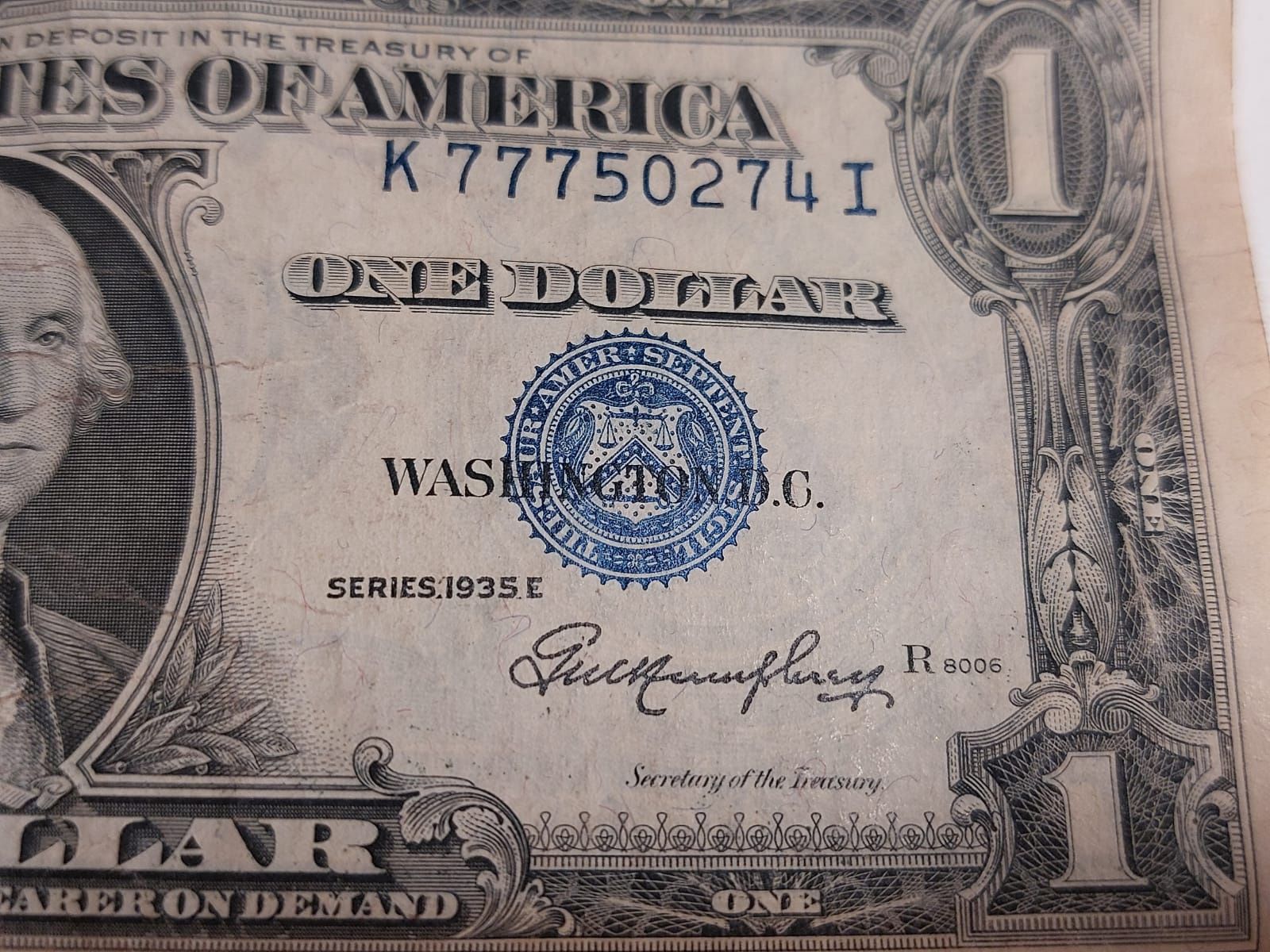 One Dollar 1935E Banknot