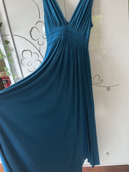 Okazja! Suknia wieczorowa turkusowa  butik Balove