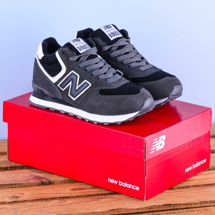 (2071) Зимові з хутром Кросівки New Balance 574 сірі (37-41) нб nb NB