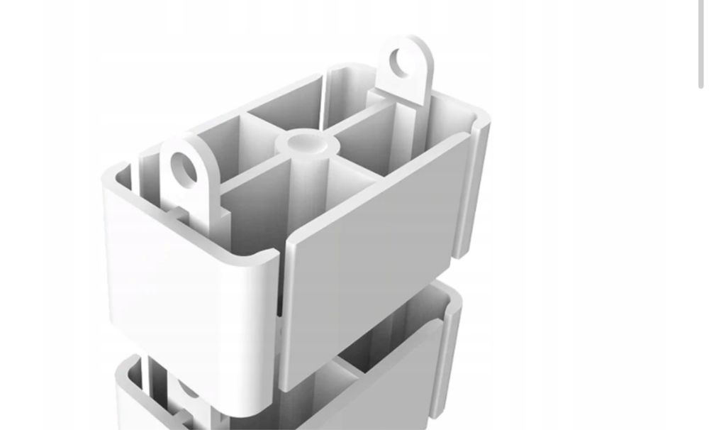 Maskownica do kabli / kręgosłup kablowy – biały, 132,5 cm