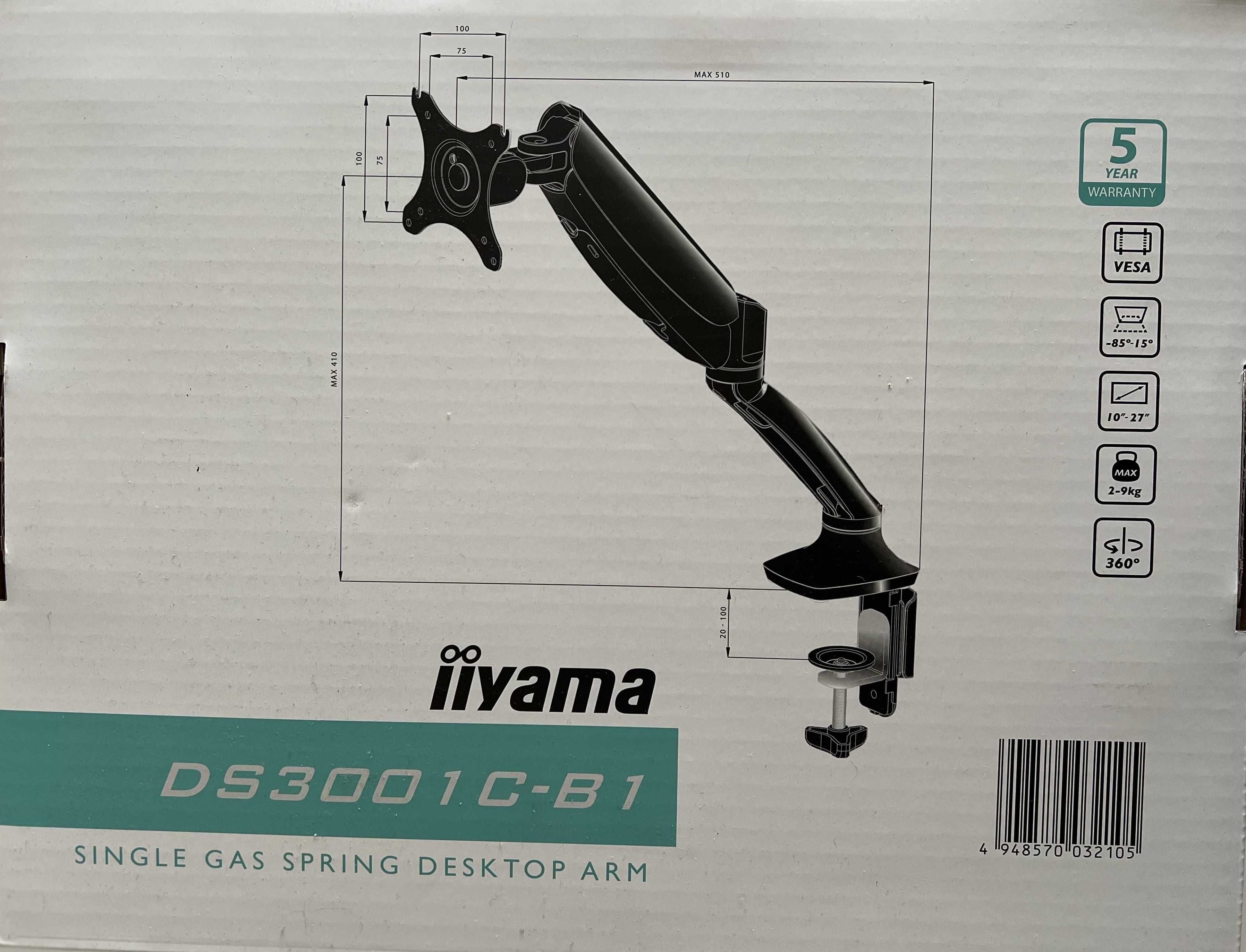 Uchwyt na jeden ekran IIYAMA DS3001C-B1