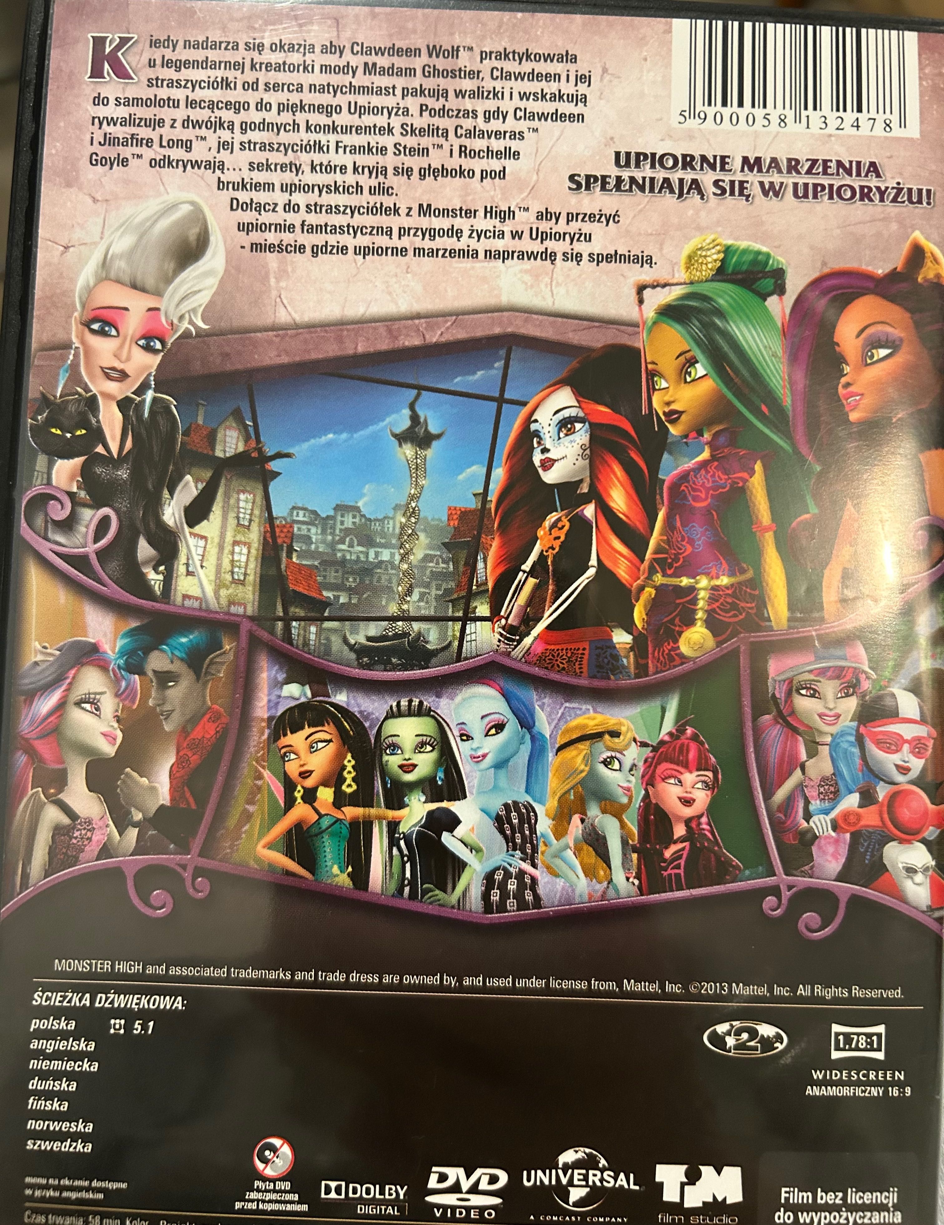 Płyta DVD Monster High Upioryż-Miasto Strachu