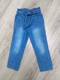 Jeansy cienkie  dla dziewczynki roz 4-5 lat 104-110 cm