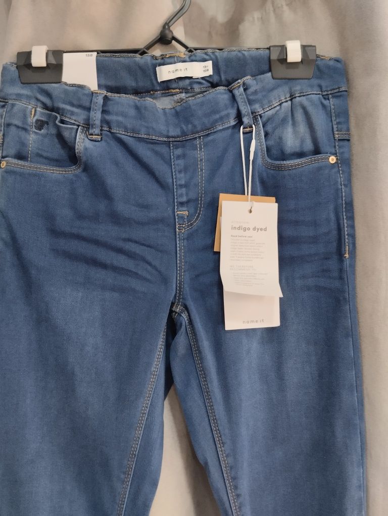 Nowe spodnie jeansowe miękkie Name IT r.158/XS