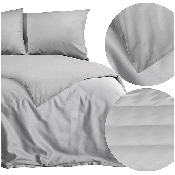 Pościel 220x200 Komplet 3 części Satynowa Bawełna Gładka Nova3