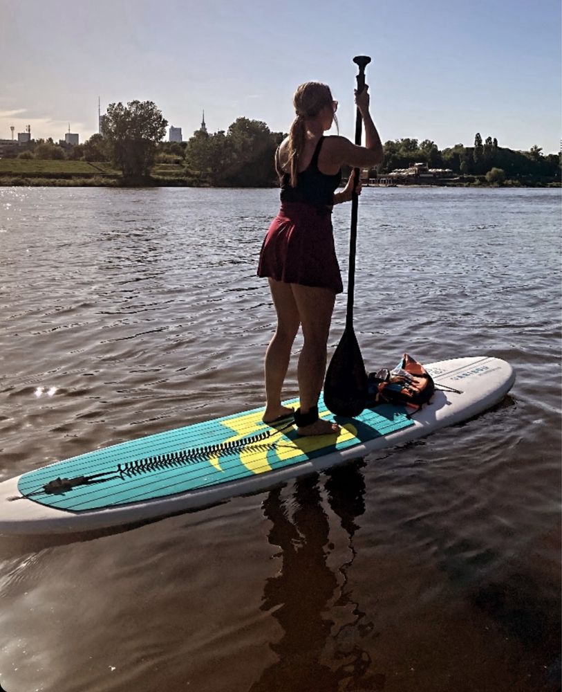 Deska SUP Caribou 10’1 sztywna PE+PU z wiosłem- użwana 1 sezon