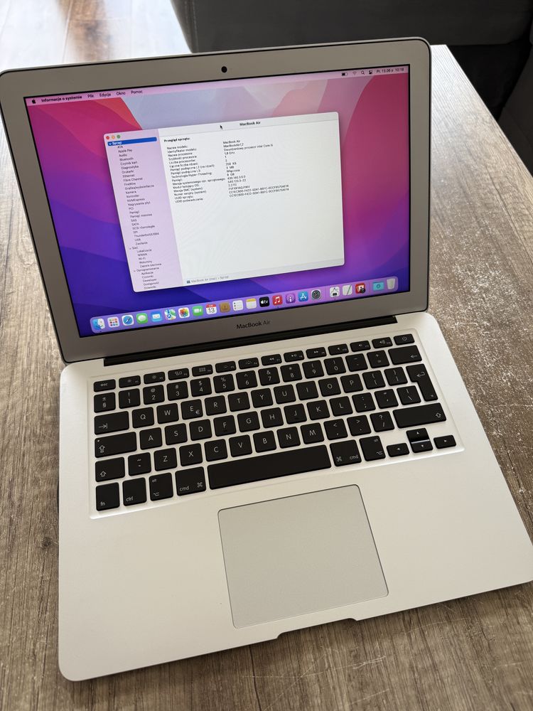 Macbook air 13" 2017 i5 1.8ghz 8gb 256gb