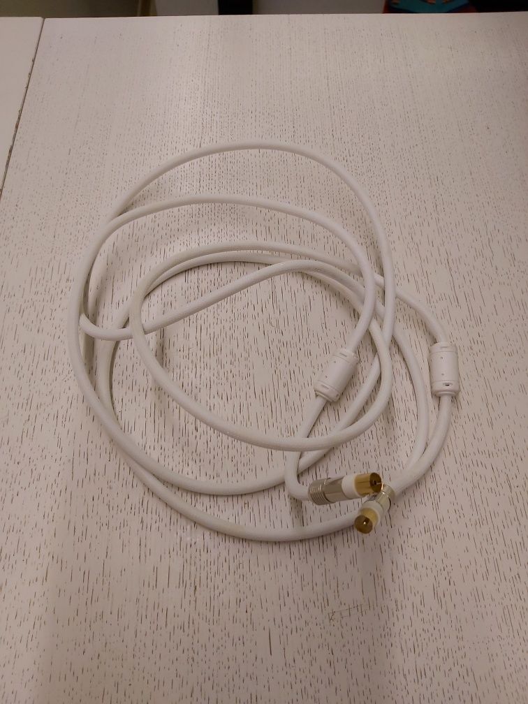 Kabel antenowy Hama przewód w oplocie złote wtyki