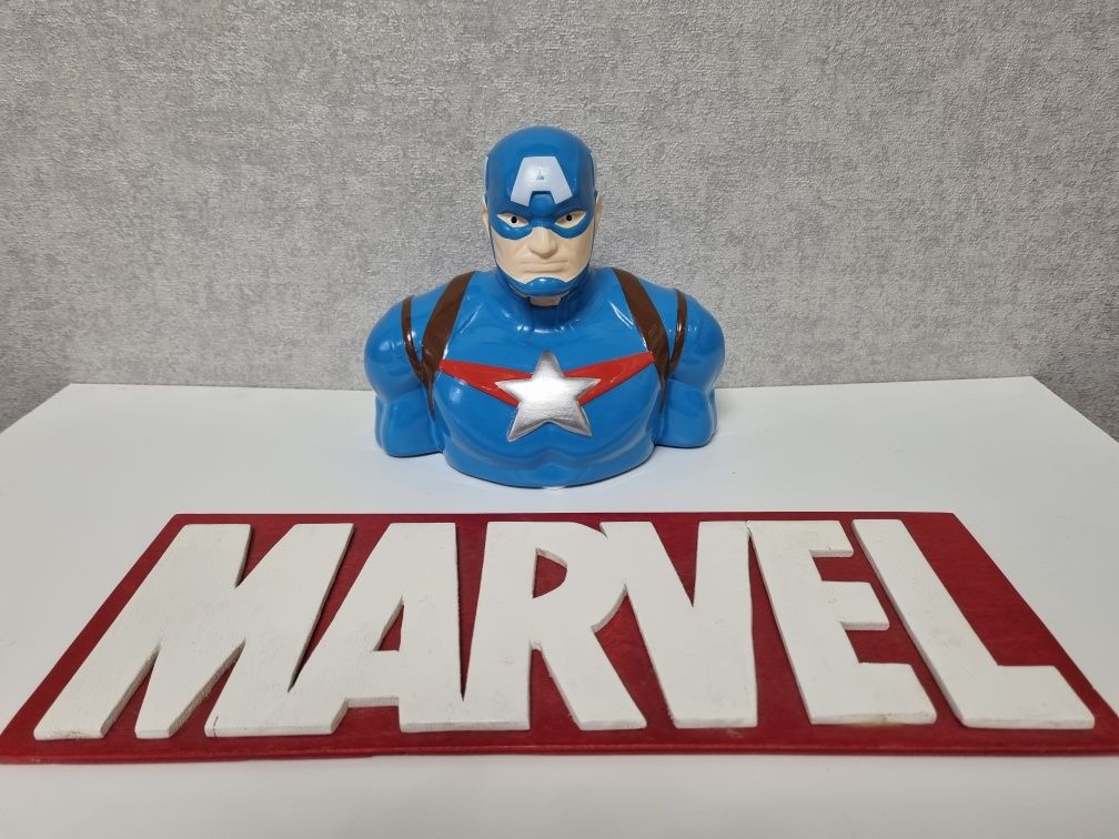 Копілка Marvel Miniso орігінал,Спайдермен, Капітан Америка.