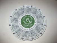 Prato calendário Vista Alegre 1974
