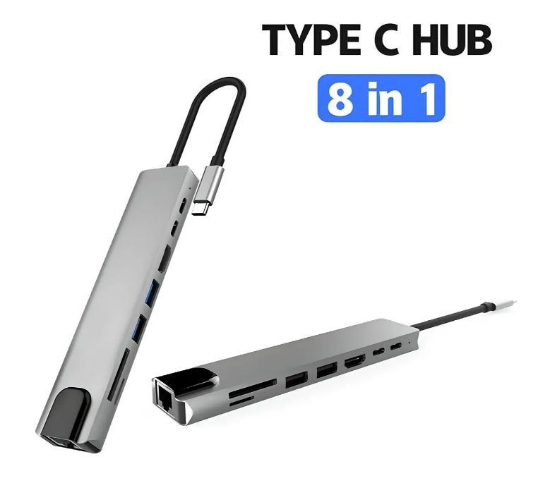 Многофункциональный Usb хаб 8-в-1, Адаптер с USB-портами, Многопортовы