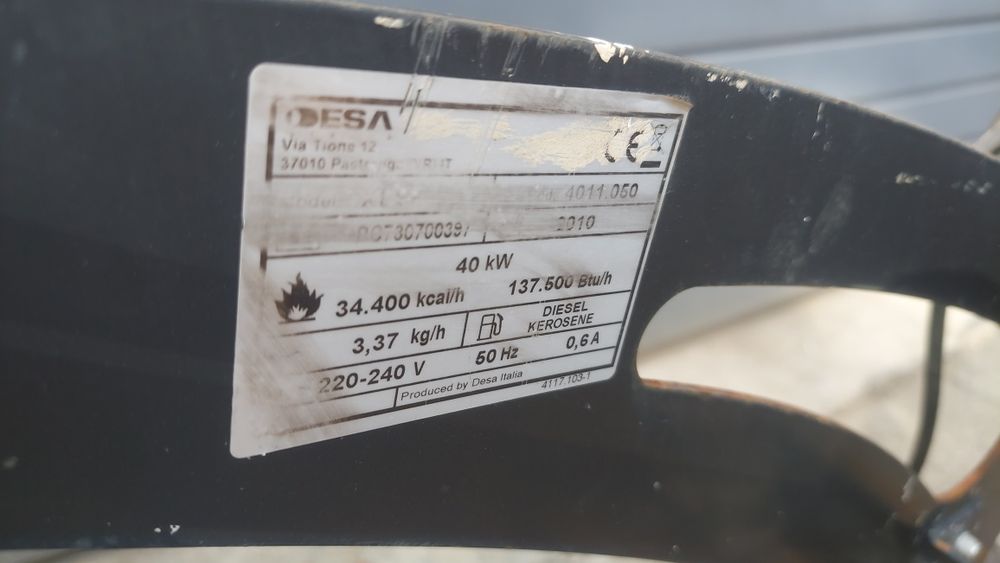 Master promiennik słoneczko nagrzewnica olejowa 40kw