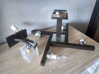 Lampy ciemny brąz-metal