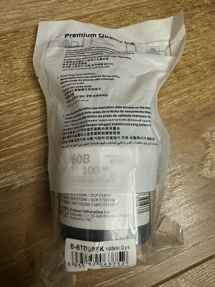 Tusz czarny Brother  B-D60B 100 ml