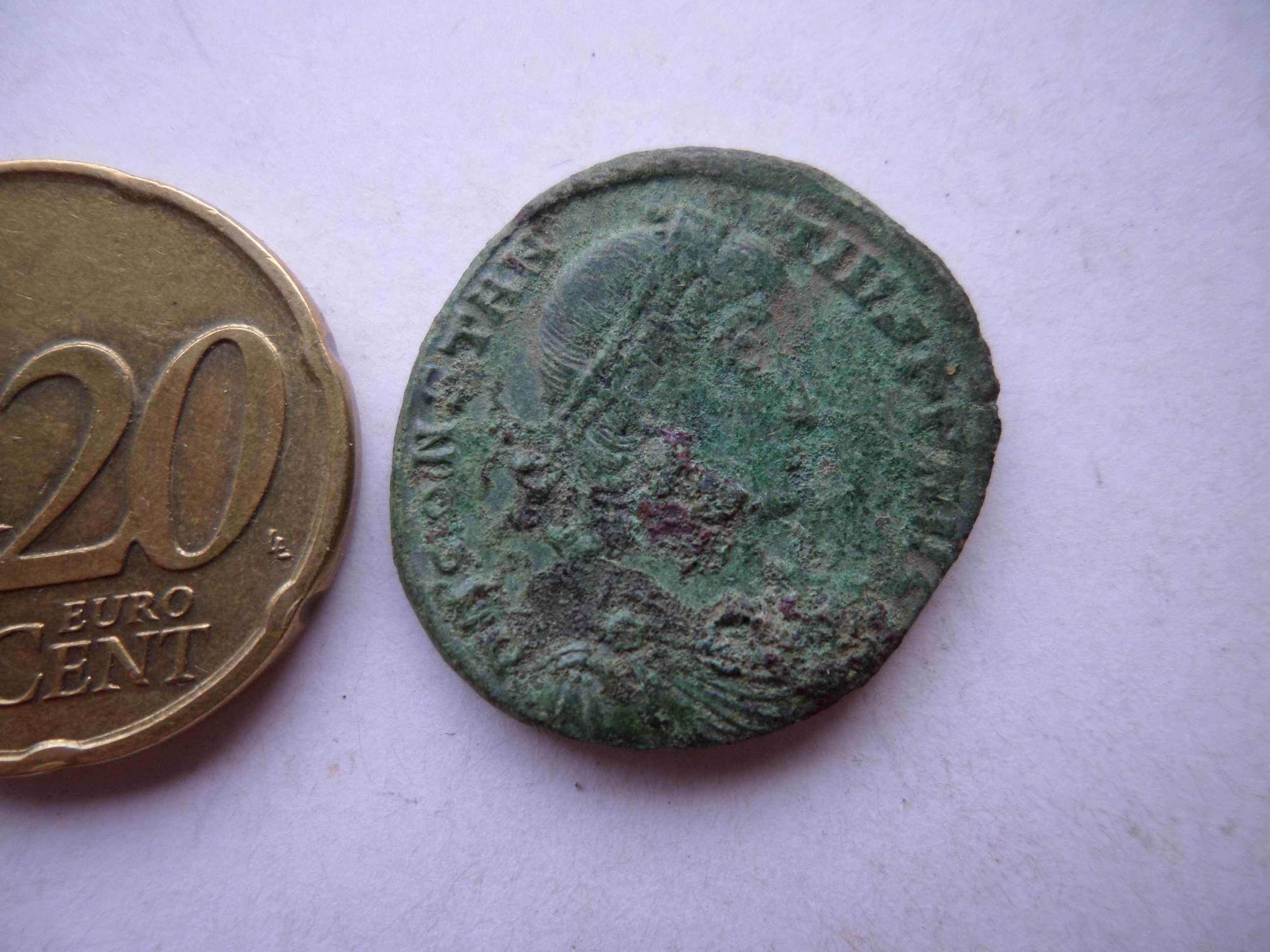 Linda moeda Romana, Patina Verde