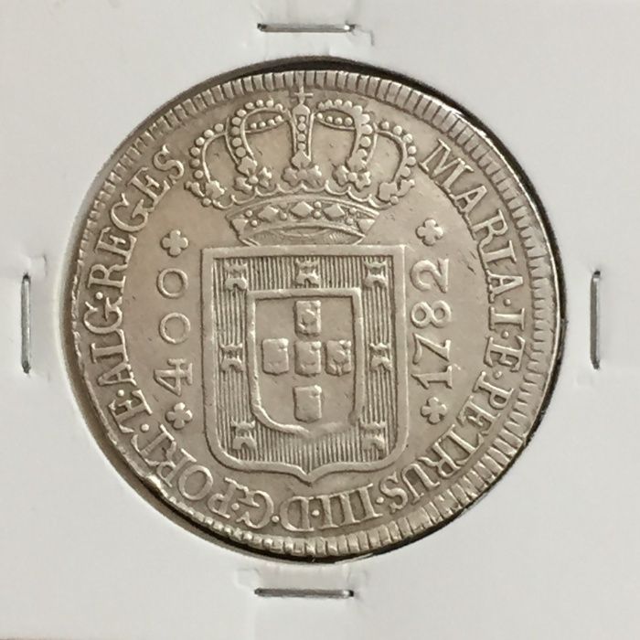 CRUZADO NOVO (480 réis) 1782 - D. Maria I/D.Pedro III - prata