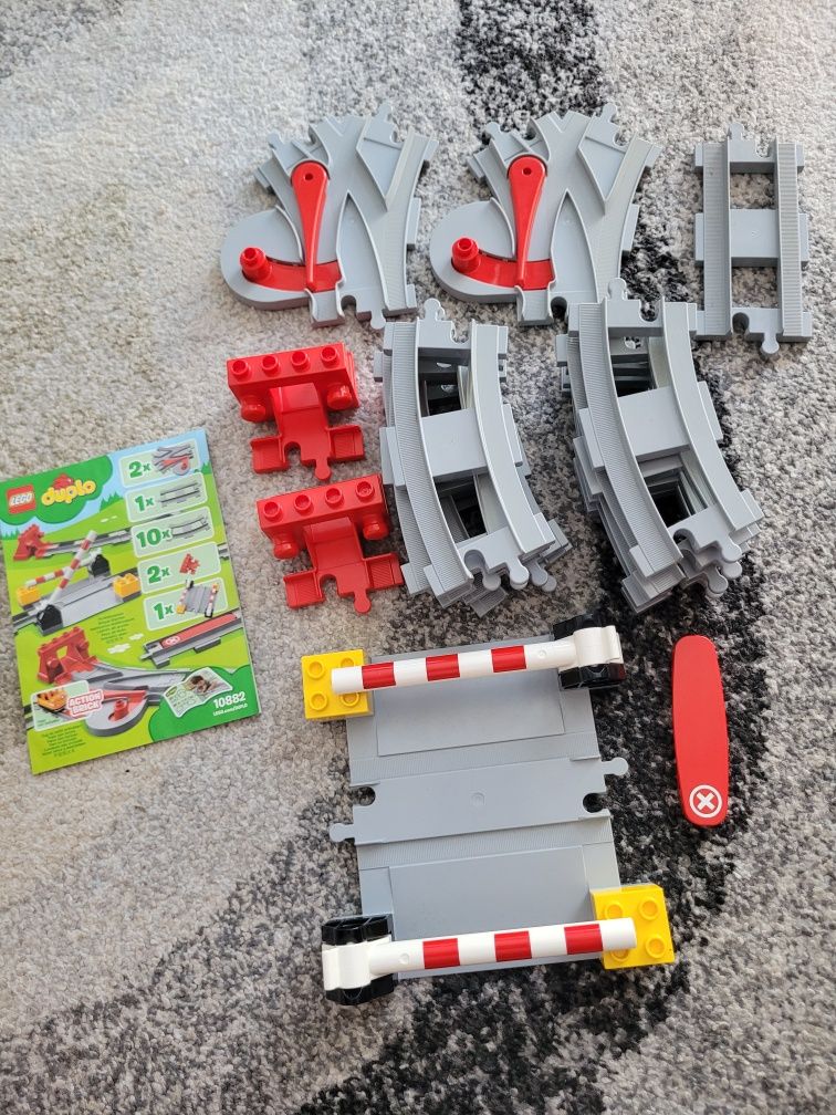 LEGO Duplo Pociąg parowy 10874 Most Wiadukt 10872 Zwrotnice 10882