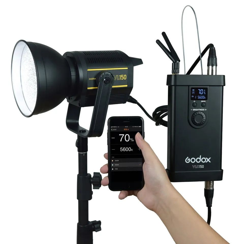 Tocha Godox led vídeo light VL150 + controlador e APP SELADO