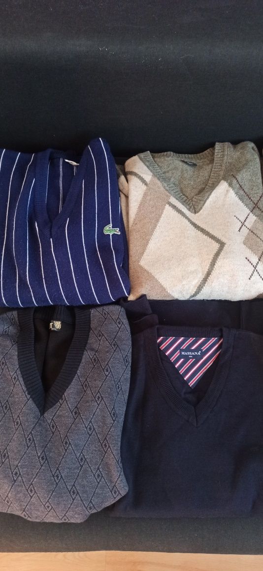 zestaw 8 męskich swetrów eleganckie