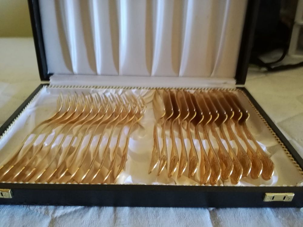 Faqueiros banhados a ouro 23/24 kilates
