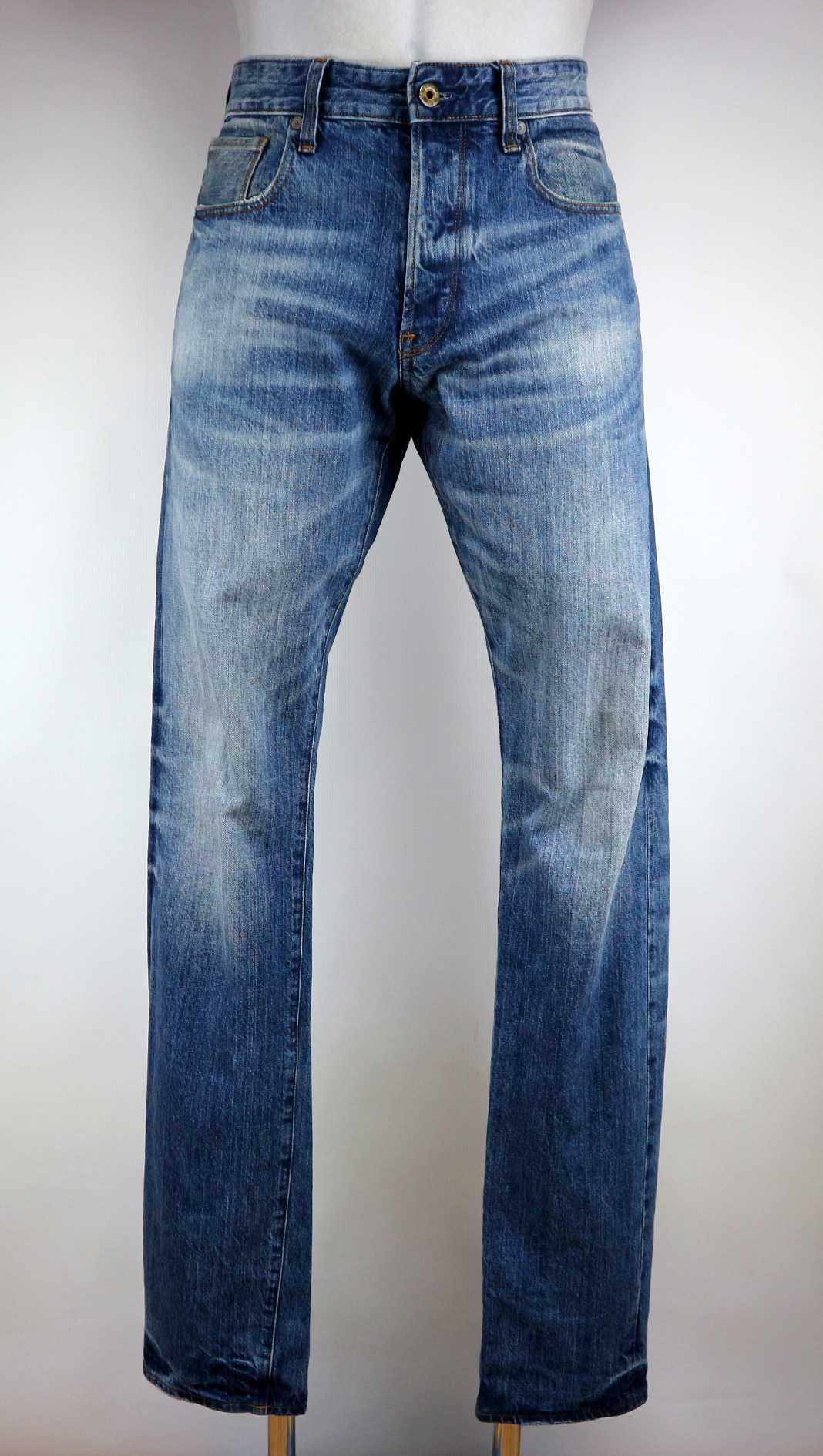 G-Star Raw 3301 Tapered spodnie jeansy W33 L36 pas 2 x 47 cm