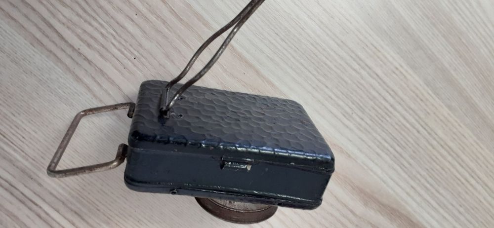 (1920 - 30 rok ) Stara Szwajcarska Przedwojenna Latarka (Szkło Soczew