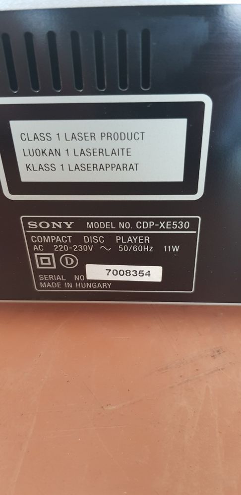 Sony Disc Player CDP XE530