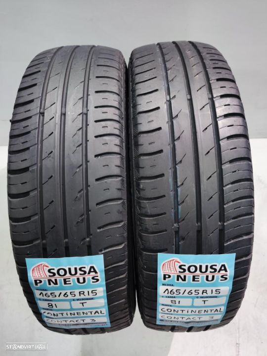 2 pneus semi novos 165-65r15 continental - oferta dos portes 75 euros