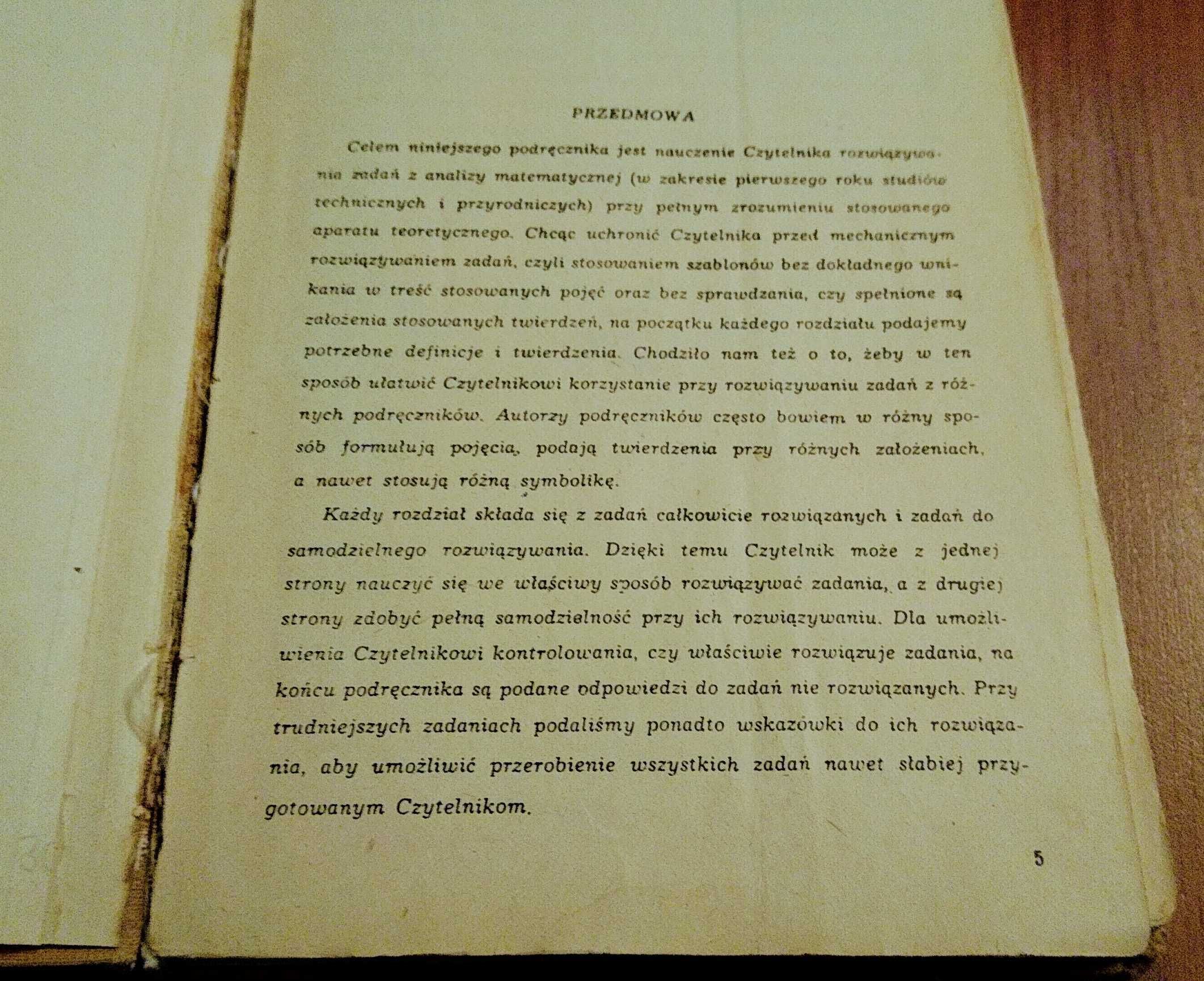 Analiza matematyczna w zadaniach Cz. 1  Krysicki Włodarski