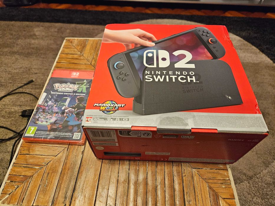 Nintendo Switch 2 + Mario Kart WT + Pokemon Legends Z-A NOVO E Selado