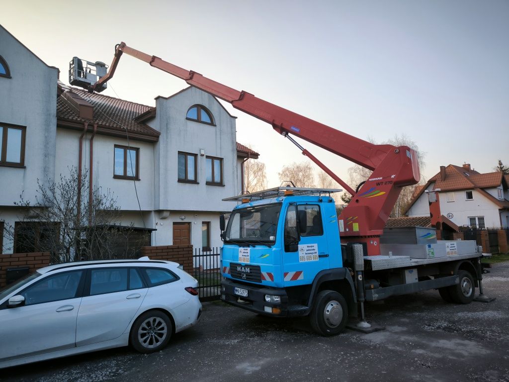 Wynajem podnośnika koszowego 18-27M zwyżka 300 kg HDS Łowicz