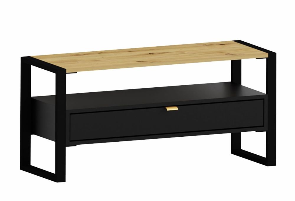 Szafka RTV Stojąca Loft 100 cm z Szufladą na Płyty Pudełka