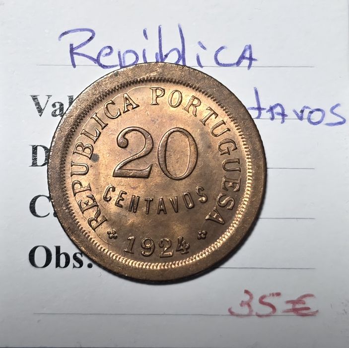 20 centavos 1924 soberba