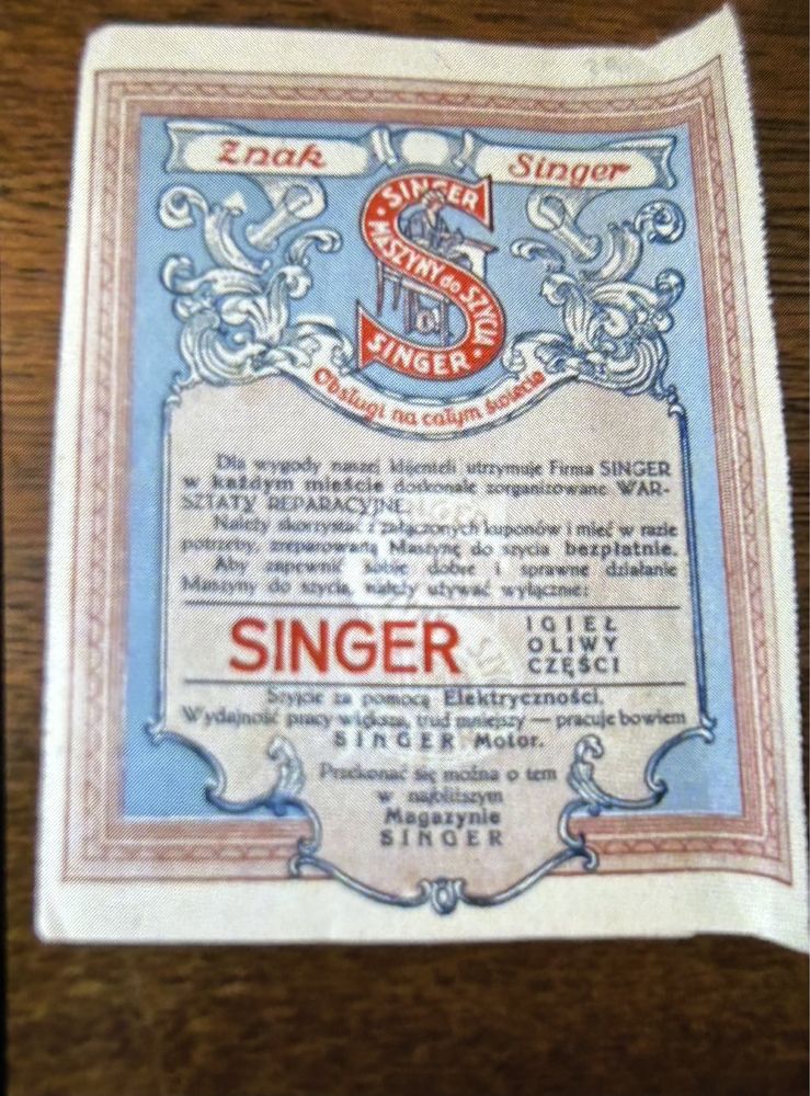 Singer z 1908 maszyna do szycia nowa z gwarancją i instukcją
