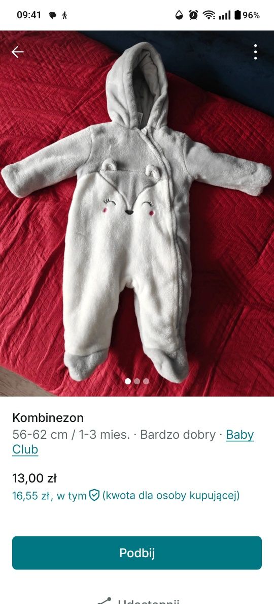 3 Kombinezony niemowlęce