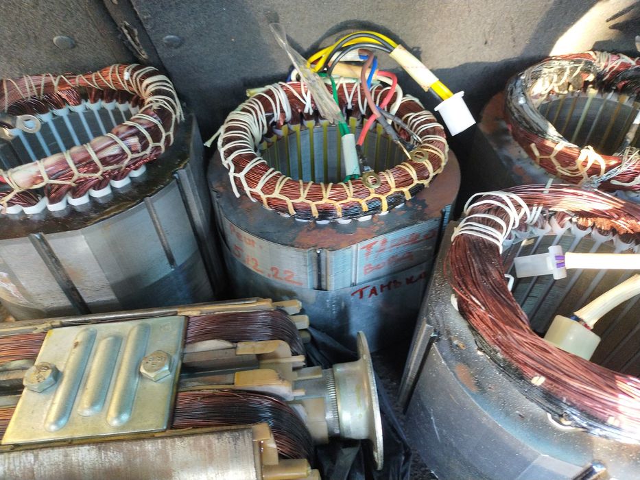 Перемотка Статоров якорей роторп Генераторов Эл. Моторв 220/380v