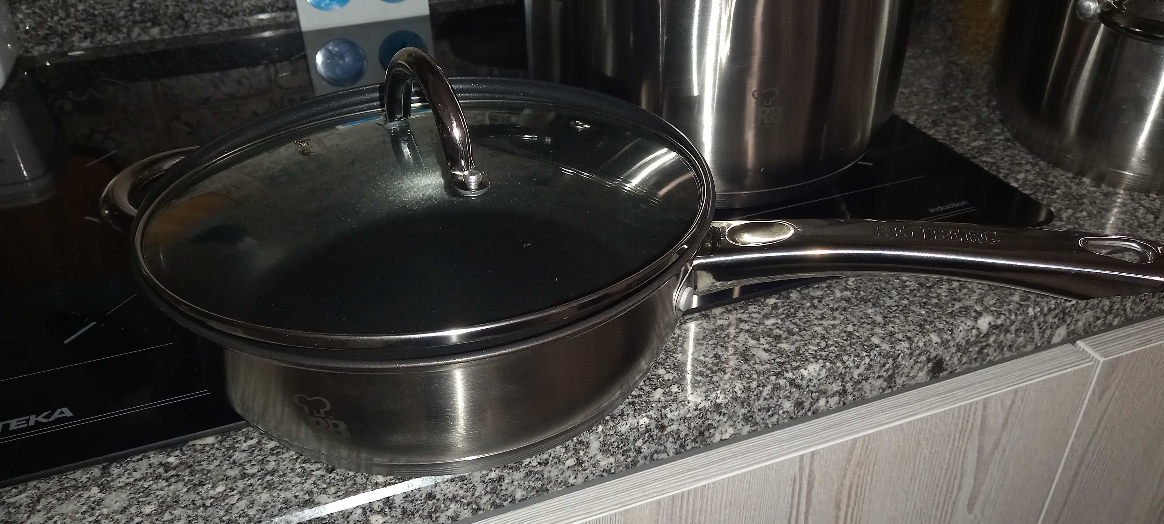 Trem de tachos de cozinha para indução