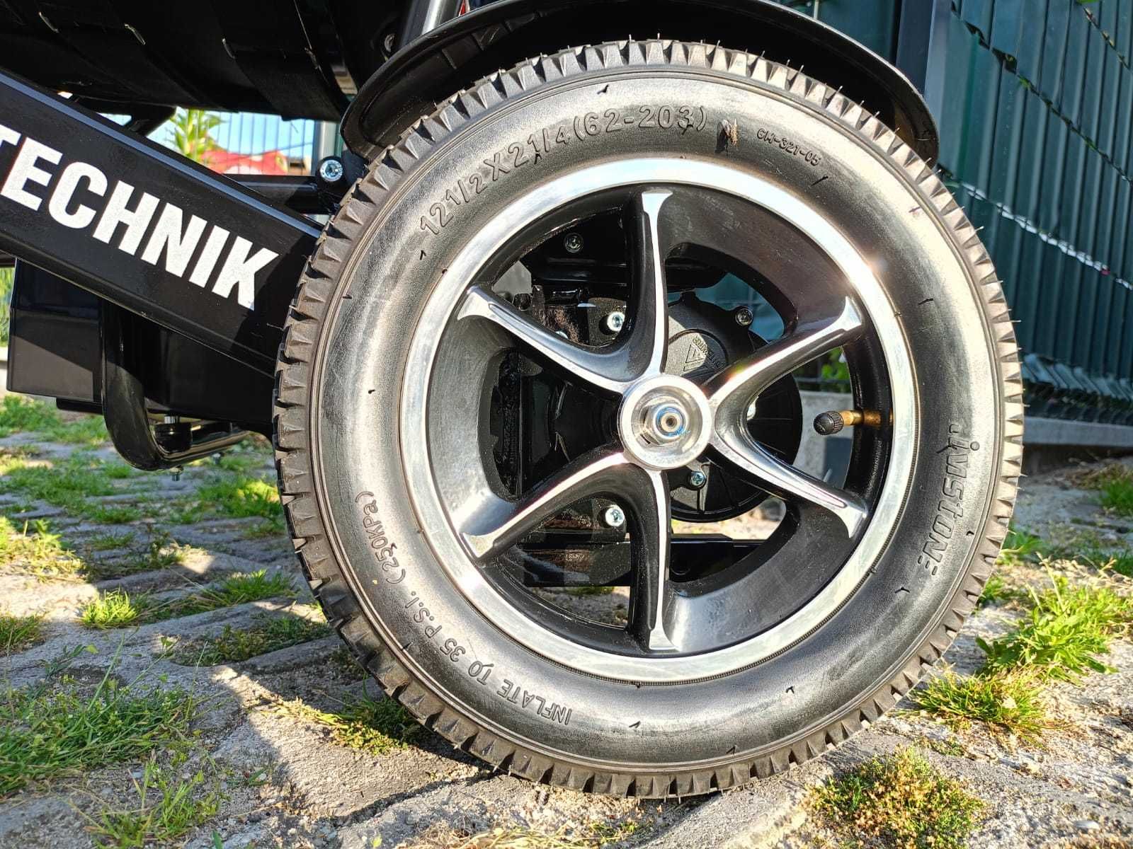 Elektryczny wózek inwalidzki z joystickiem składany mobilny NOWY ładow