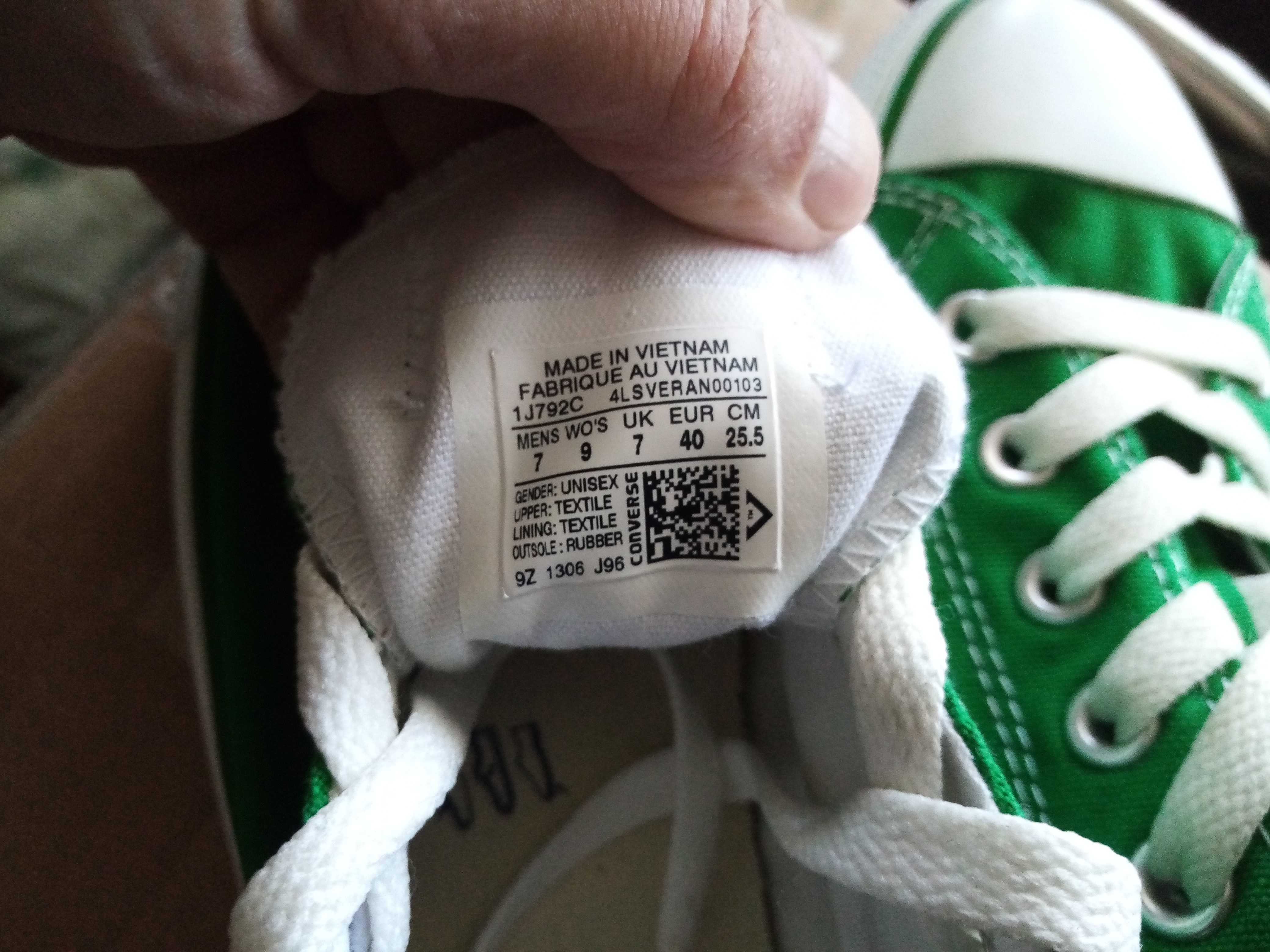 Convers All Star Chuck Tailor Low в кольорі «Green» (оригінал)