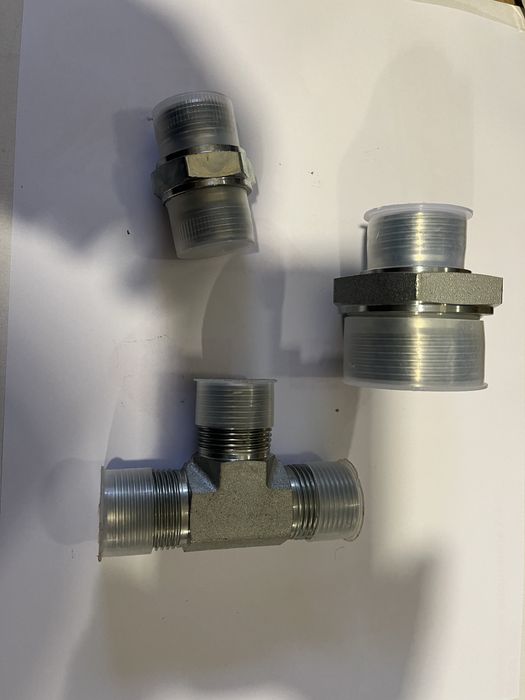 Адаптер гідравлічний, штуцер, трійник, кутовий адаптер 1/2,3/4 та інші
