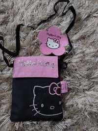 Mała torebka Hello Kitty czarno- różowa Nowa