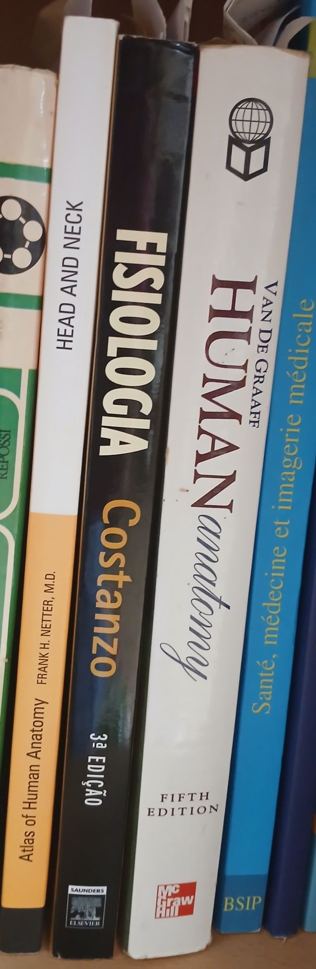 Livros de Fisiologia, Anatomia e Atlas Netter (cabeça e pescoço)