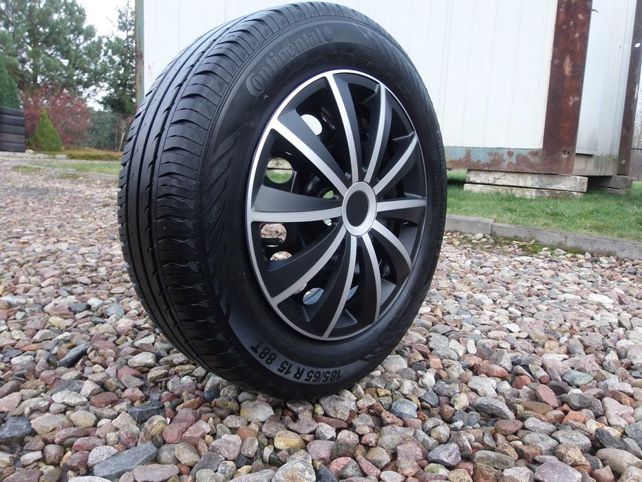 Kołpaki 15 Srebrno Czarne Opel Vw Ford Renault Mazda Kia BMW Nissan