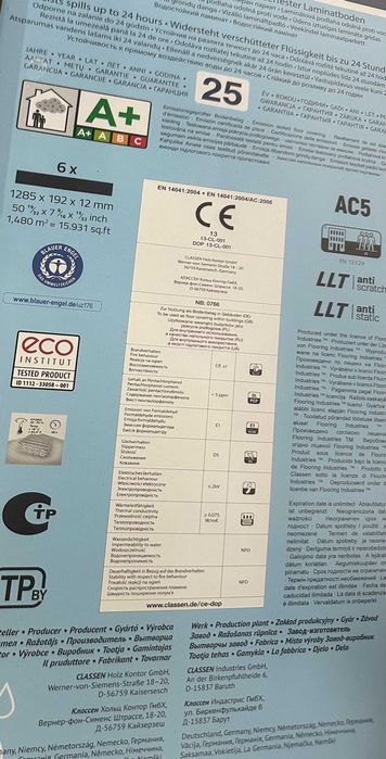 Panele podłogowe 12mm CLASSEN wodoodporne AC5 Dab Sydney 62429