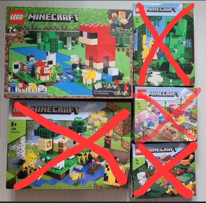 Lego Minecraft (21159,21158,21153,21165,21164)