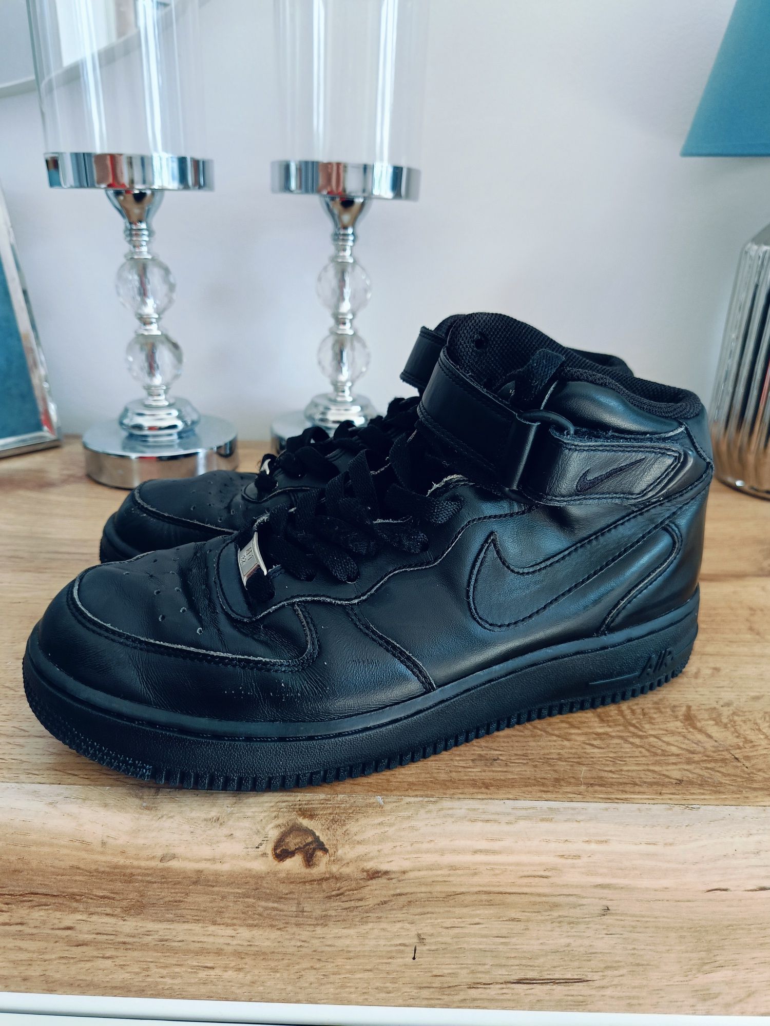 Buty air force 1 MID 40,5 czarne za kostkę