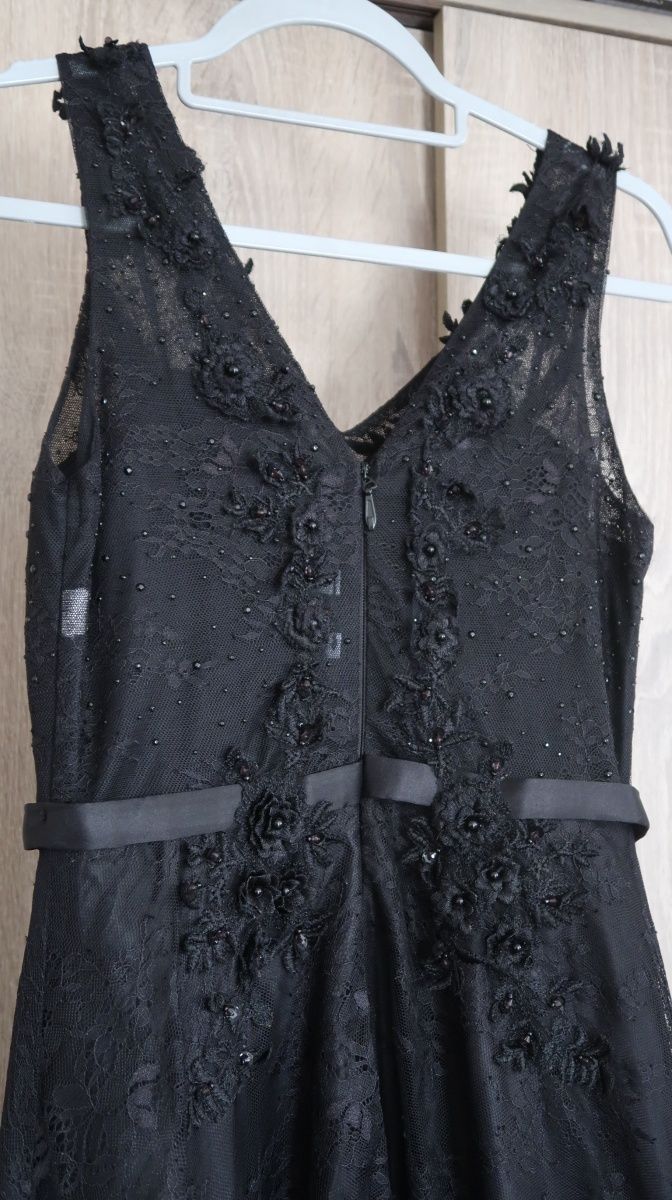 Vestido cerimónia renda preto