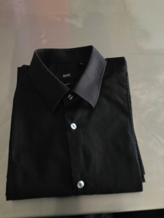 Camisa Hugo Boss Preta Slim Fit 41
