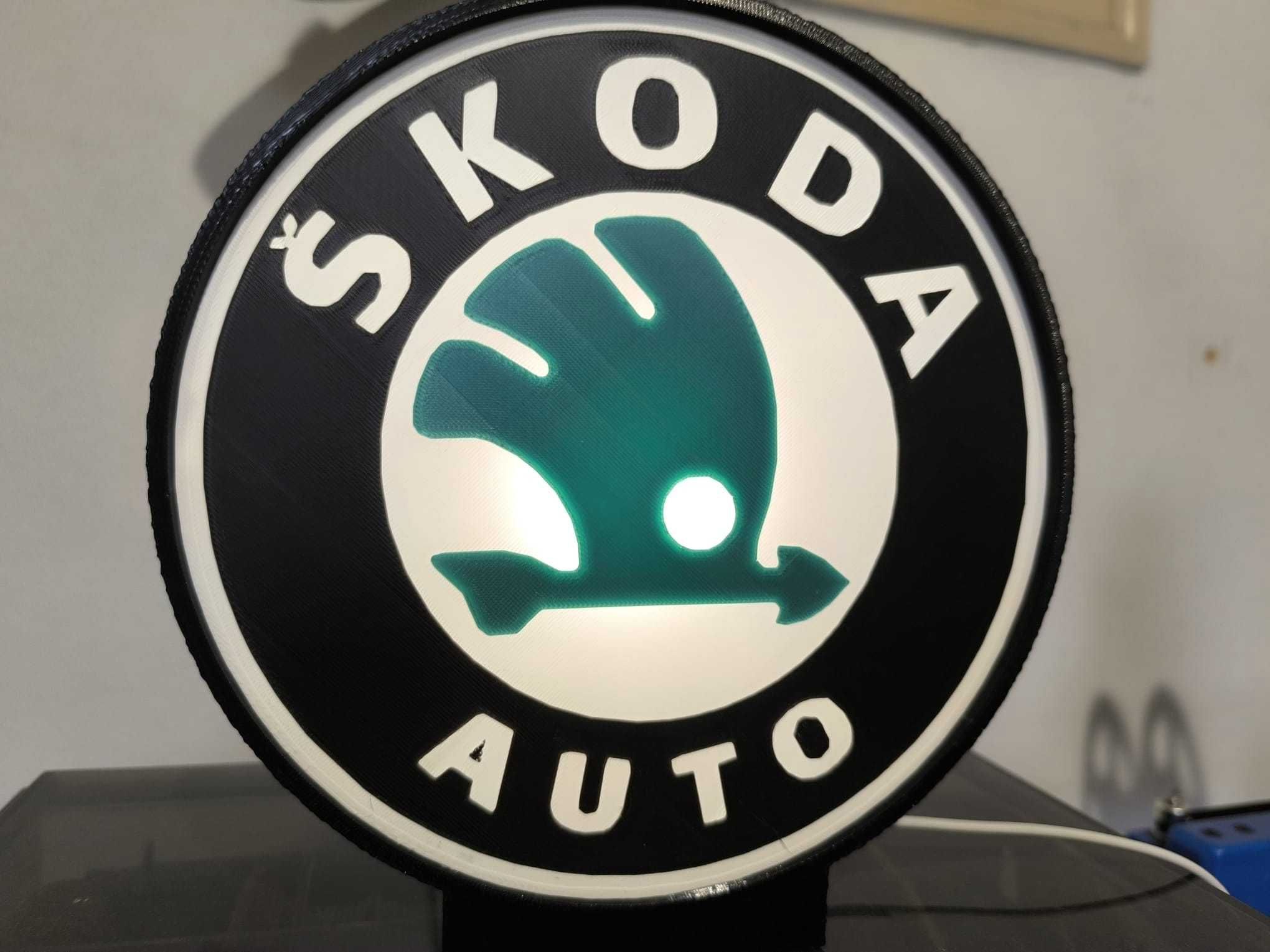Luminaria decorativa / Lightbox Skoda (logo 90s)